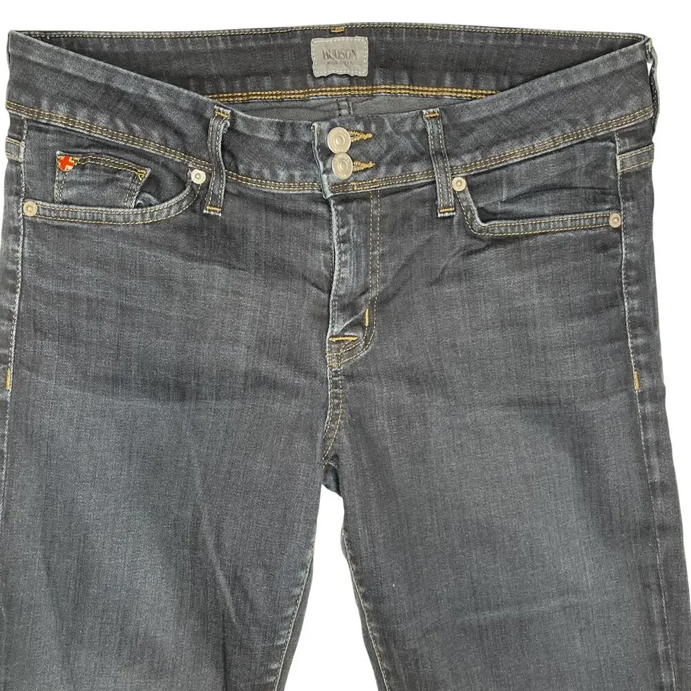 Hudson Ginny Crop Straight Cropped Stretch Blue Jeans Size 31/27